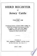 Herd Register of Jersey Cattle
