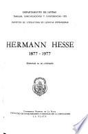 Hermann Hesse, 1877-1977