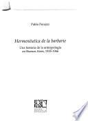 Hermenéutica de la barbarie