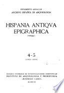 Hispania antigua epigraphica (HispAntEpigr.).