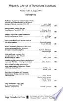 Hispanic Journal of Behavioral Sciences