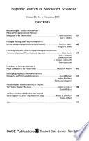 Hispanic Journal of Behavioral Sciences