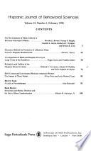 Hispanic Journal of Behavioral Sciences