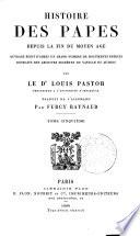 Histoire des Papes depuis la Fin du Moyen Âge