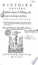 Histoire entière... depuis le Déluge jusques au temps présent, par Jean Sleidan