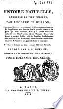 Histoire naturelle generale et particuliere