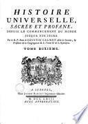 Histoire universelle, sacrée et profane, depuis le commencement du monde, jusqu'à nos jours