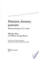 Histoires, femmes, pouvoirs
