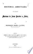 Historia abreviada de la beata Mariana de Jesus Paredes y Flórez