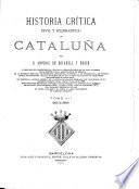 Historia crítica, civil y eclesiástica, de Cataluña