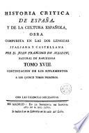 Historia critica de España, y de la cultura española, 18