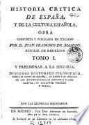 Historia critica de España, y de la cultura española ...