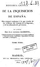 Historia crítica de la Inquisición de España