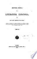 Historia crítica de la literatura española