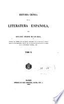 Historia crítica de la Literatura Española
