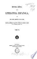 Historia crítica de la Literatura Española