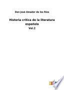 Historia crítica de la literatura española