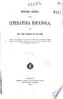 Historia crítica de la Literatura Española