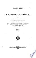 Historia crítica de la literatura española