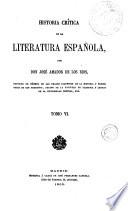 Historia crítica de la literatura española