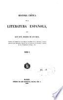 Historia critica de la literatura española