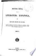 Historia crítica de la literatura española