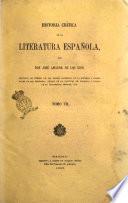 Historia crítica de la literatura española par don José Amador de Los Rios