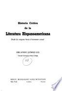 Historia crítica de la literatura hispanoamericana