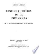 Historia crítica de la psicología