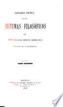 Historia crítica de los sistemas filosóficos
