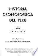 Historia cronológica del Perú