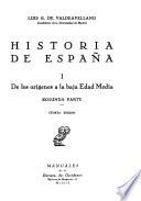 Historia de España: De los orígines a la baja Edad Media (2 v.)