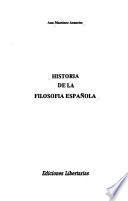 Historia de la filosofía española