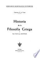 HISTORIA DE LA FILOSOFIA GRIEGA