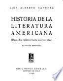 Historia de la literatura americana (desde los orígenes hasta nuestros días)