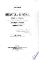 Historia de la literatura española, 1