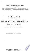 Historia de la literatura española con antología