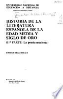 Historia de la literatura española de la Edad Media y Siglo de Oro