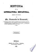Historia de la literatura española desde mediados del siglo XII hsta nuestros dias