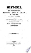 Historia de la Literatura Española, Francesa, Inglesa, é Italiana en el siglo XVIII. Lecciones ... redactadas taquigráficamente por ... N. Fernandez Cuesta