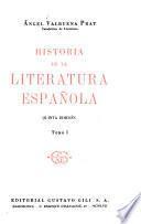 Historia de la literatura espanola