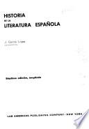 Historia de la literatura espanõla
