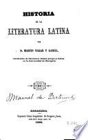 Historia de la literatura latina