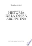 Historia de la ópera argentina