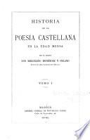 Historia de la poesía castellana en la edad media