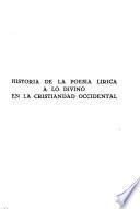 Historia de la poesia lírica a lo divino