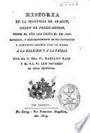 Historia de la provincia de Aragón