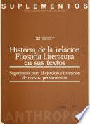 Historia de la relación filosofía-literatura en sus textos
