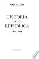 Historia de la república, 1822-1899