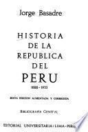 Historia de la República del Perú, 1822-1933